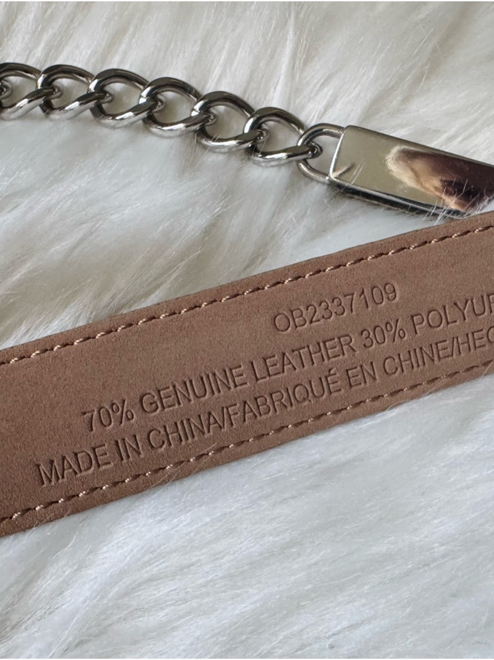 Anthropologie Suede Belt with Doubles Chain Accent - Picture 7 of 8